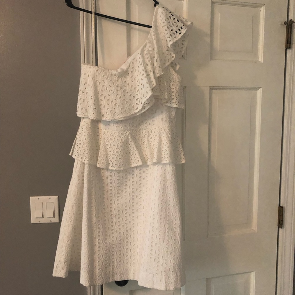 NWT white Lily Pulitzer peplum dress Size 12